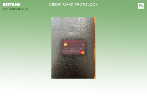 модерен стил Словенија Addiko Bank Mastercard photolook преден шаблон